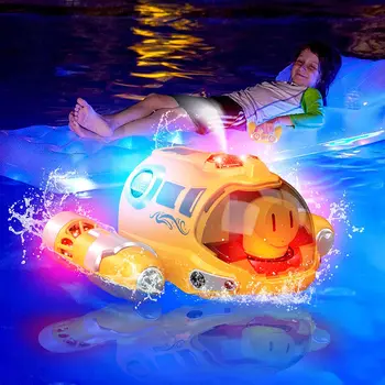 Лодка с дистанционным управлением 2.4G, радиоуправляемая подводная лодка с распылителем, игрушки для детей, моторная лодка с распылителем, Водонепроницаемая электрическая скоростная лодка, Водные детские игрушки