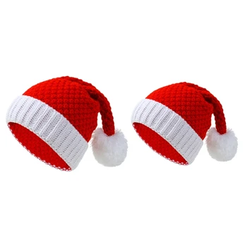 Вязаная шапка Детская родительская шапка, шляпа для Рождественской вечеринки, Маскарадная шляпа для женщин и мужчин